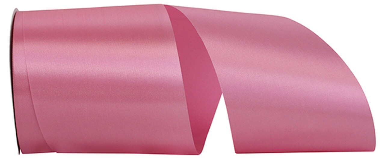 Florist Ribbons --- 4 inch x 50 yards --- Satin / Acetate Supreme Cooler Ribbon -- Shocking Pink Color